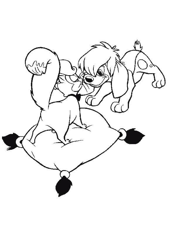 coloriage anastasia le chien et le chat